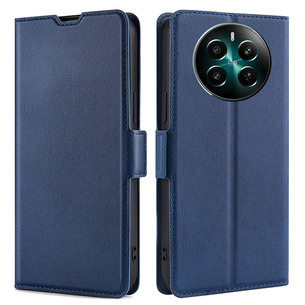 For Realme 12+ 5G Case Leather Phone Cover Mobile Accessories Wholesale - Blue