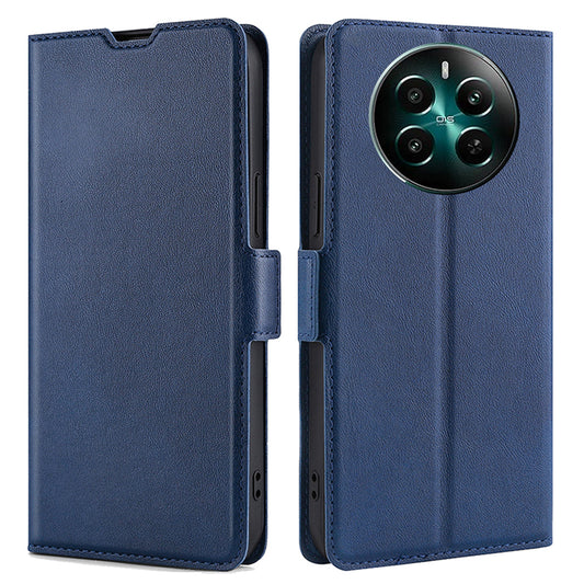 For Realme 12+ 5G Case Leather Phone Cover Mobile Accessories Wholesale - Blue