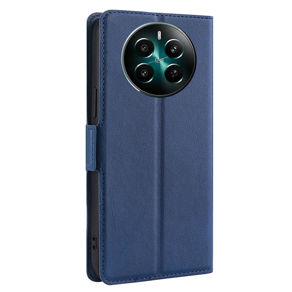 For Realme 12+ 5G Case Leather Phone Cover Mobile Accessories Wholesale - Blue