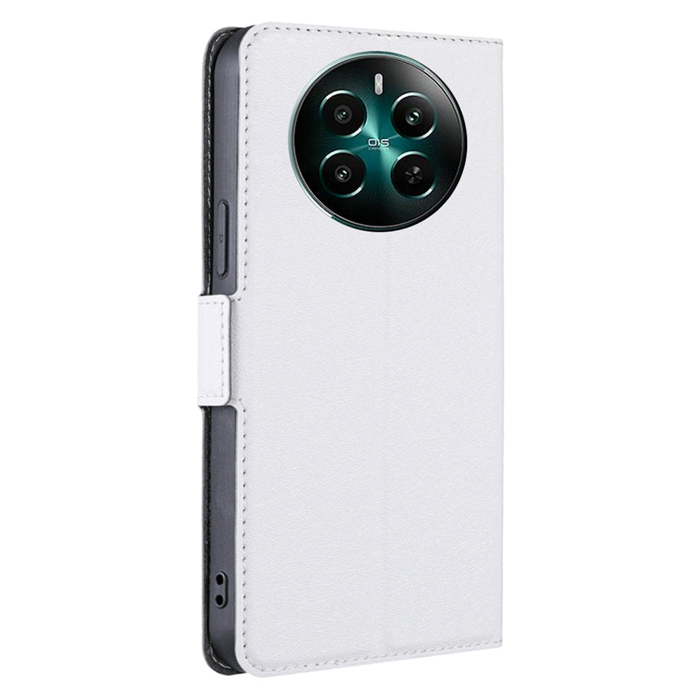 For Realme 12+ 5G Case Leather Phone Cover Mobile Accessories Wholesale - White