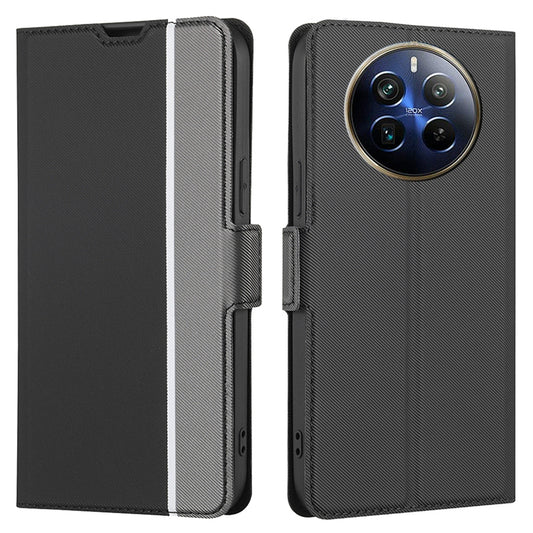 For Realme 12 Pro 5G / 12 Pro+ 5G Case Card Slots Leather Phone Cover Wholesale - Black