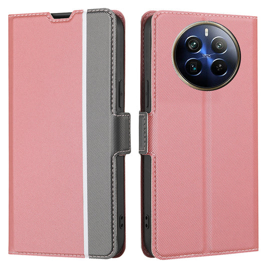 For Realme 12 Pro 5G / 12 Pro+ 5G Case Card Slots Leather Phone Cover Wholesale - Pink