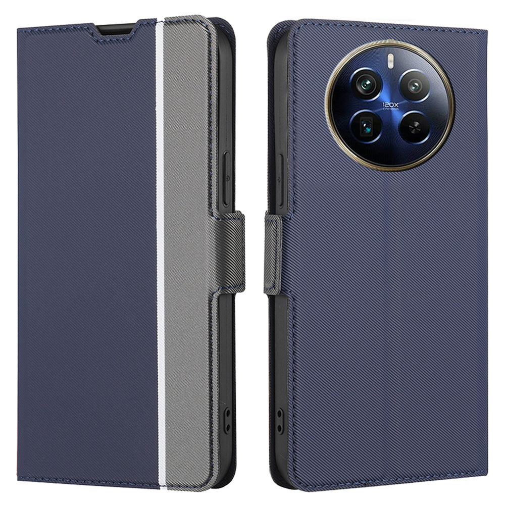 For Realme 12 Pro 5G / 12 Pro+ 5G Case Card Slots Leather Phone Cover Wholesale - Blue