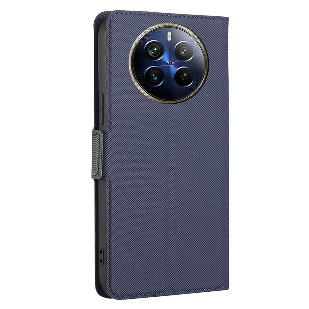 For Realme 12 Pro 5G / 12 Pro+ 5G Case Card Slots Leather Phone Cover Wholesale - Blue