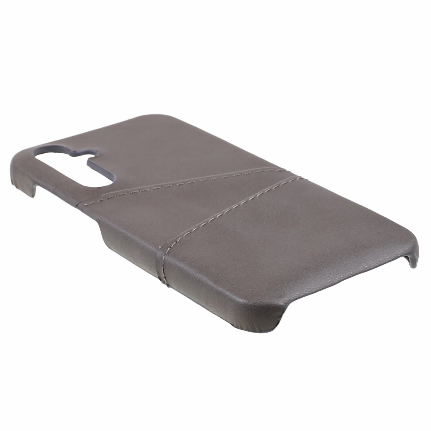 For Samsung Galaxy S24 Case Anti-Drop PU+PC Phone Cover with 2 Card Slots - Grey