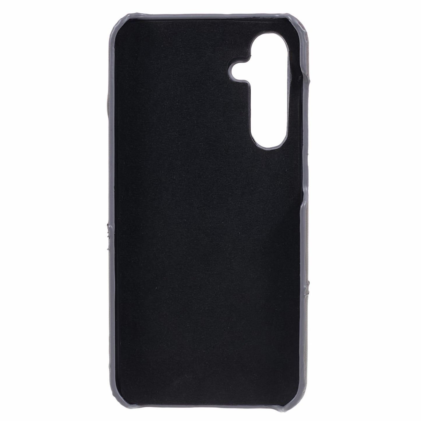 For Samsung Galaxy A55 5G Case Shockproof 2 Card Slots PU+PC Phone Cover - Grey