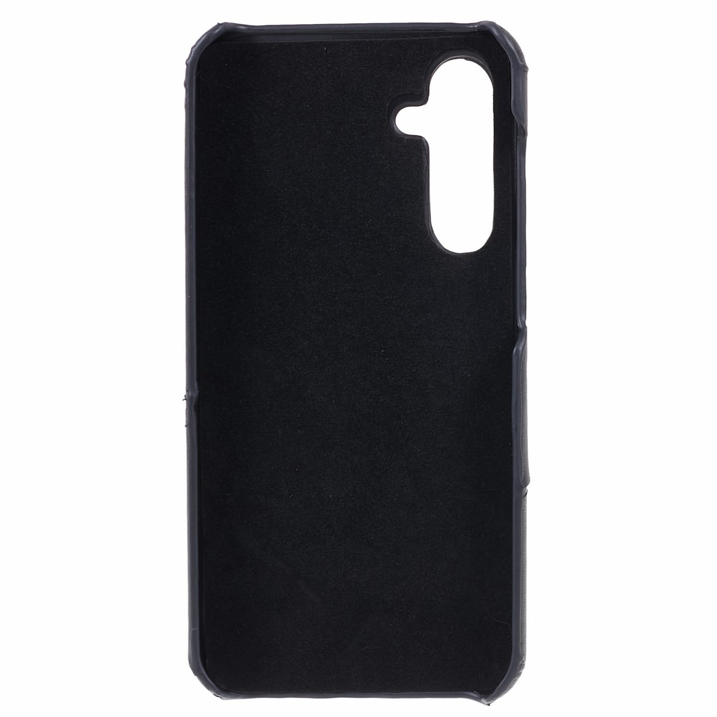 For Samsung Galaxy A55 5G Case Shockproof 2 Card Slots PU+PC Phone Cover - Black