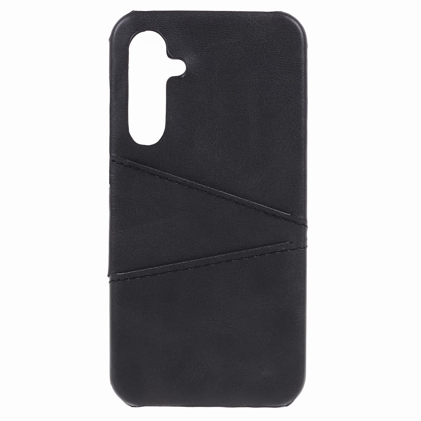 For Samsung Galaxy A15 5G Shockproof Case 2 Card Slots PU+PC Back Phone Cover - Black