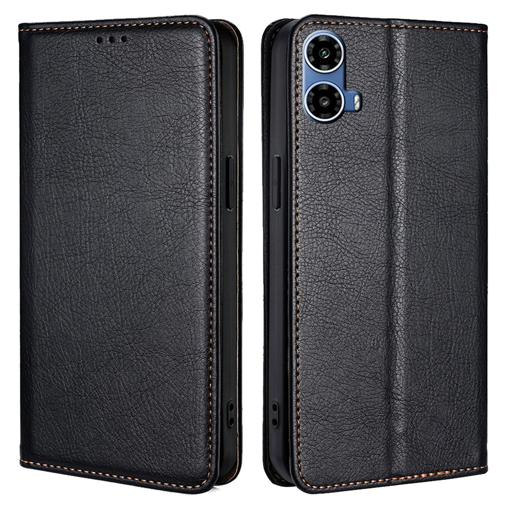 For Motorola Moto G34 5G Leather Case Wallet Cover Mobile Accessories Supplier - Black