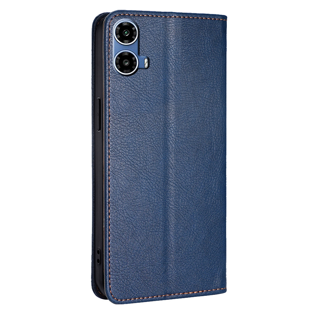 For Motorola Moto G34 5G Leather Case Wallet Cover Mobile Accessories Supplier - Blue