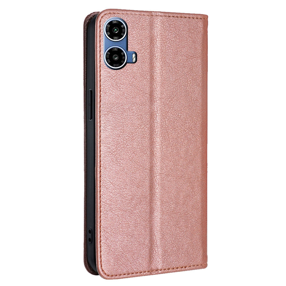 For Motorola Moto G34 5G Leather Case Wallet Cover Mobile Accessories Supplier - Rose Gold