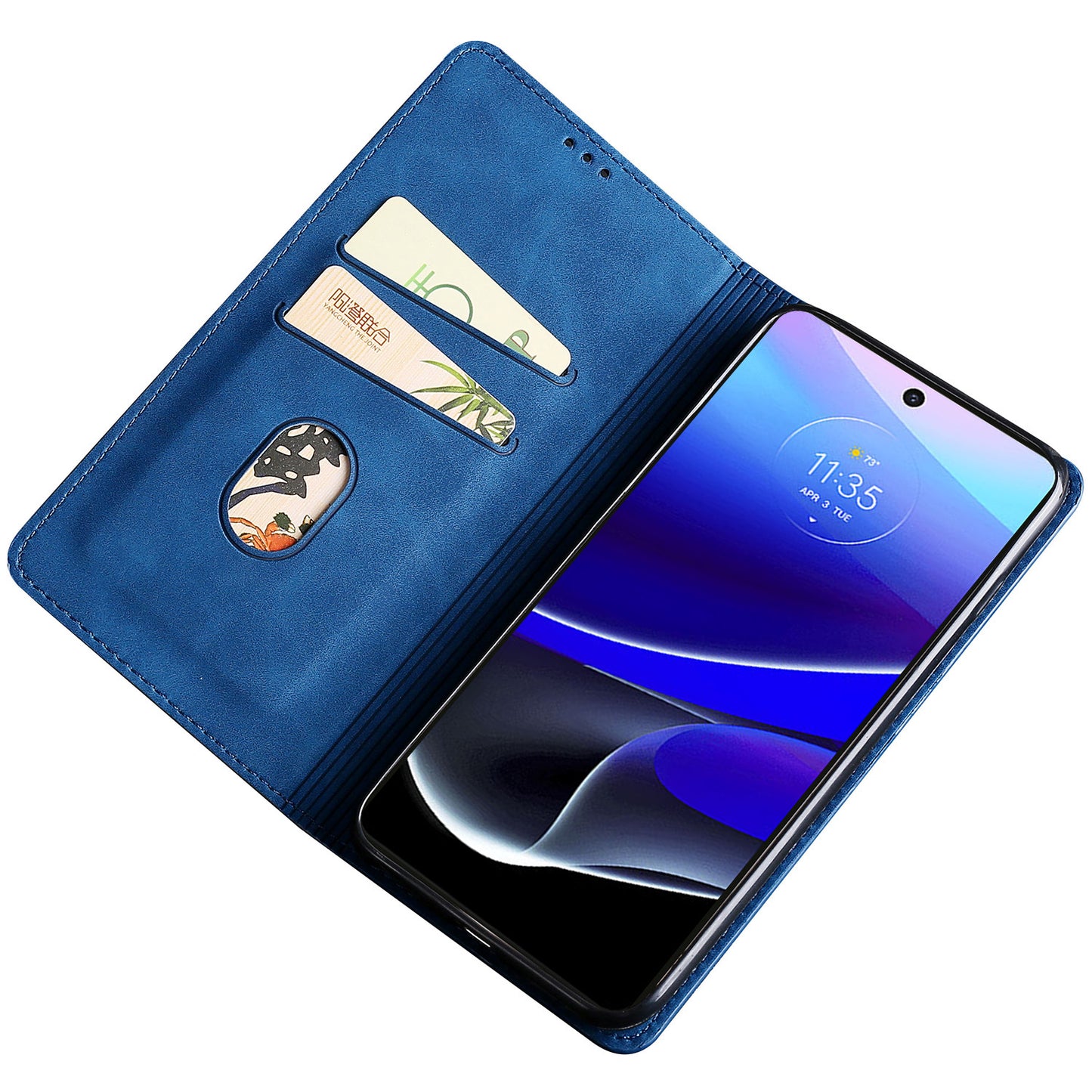For Motorola Moto G24 4G / G04 4G Case Leather Phone Cover Mobile Accessories Wholesale - Blue