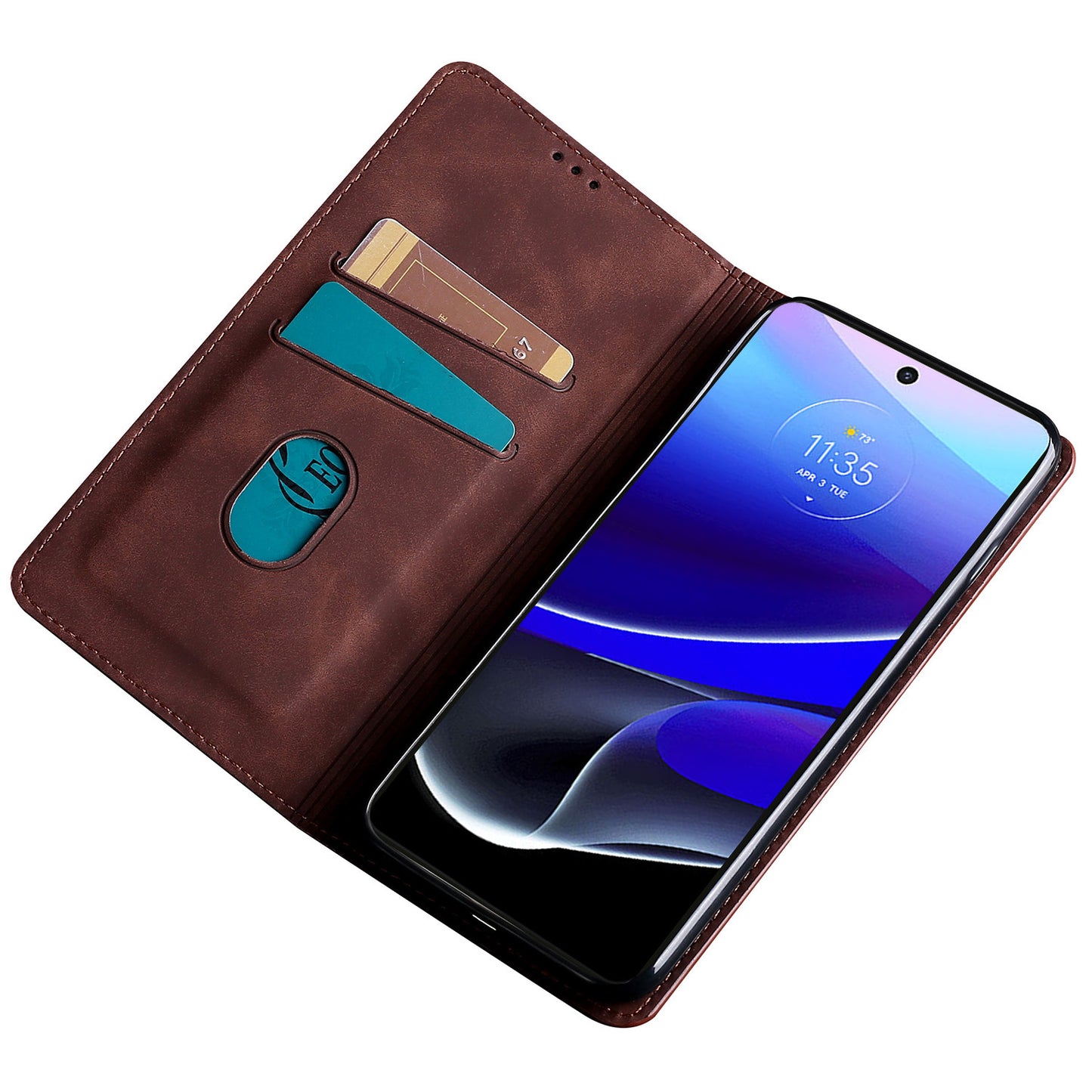 For Motorola Moto G24 4G / G04 4G Case Leather Phone Cover Mobile Accessories Wholesale - Dark Brown