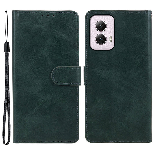 For Motorola Moto G Power (2024) Case Wallet Leather Phone Cover Mobile Accessories Supplier - Midnight Green