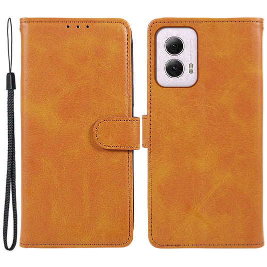 For Motorola Moto G Power (2024) Case Wallet Leather Phone Cover Mobile Accessories Supplier - Khaki
