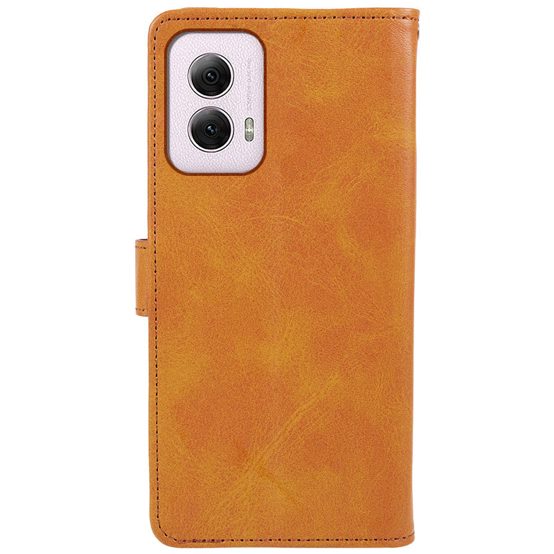 For Motorola Moto G Power (2024) Case Wallet Leather Phone Cover Mobile Accessories Supplier - Khaki