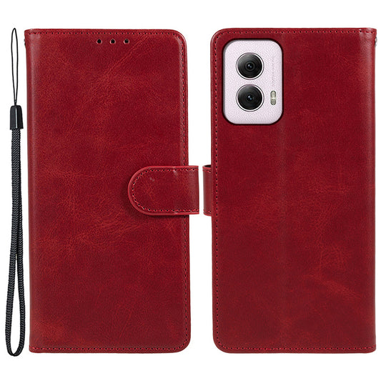 For Motorola Moto G Power (2024) Case Wallet Leather Phone Cover Mobile Accessories Supplier - Red