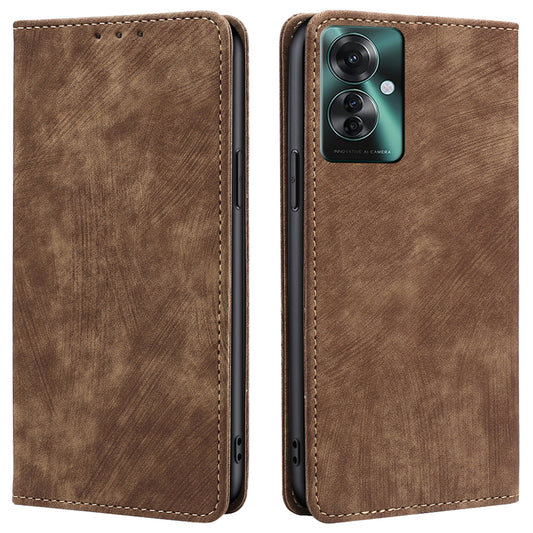 For Oppo Reno11 F 5G / F25 Pro 5G Case RFID Blocking Leather Wholesale Phone Cases - Brown