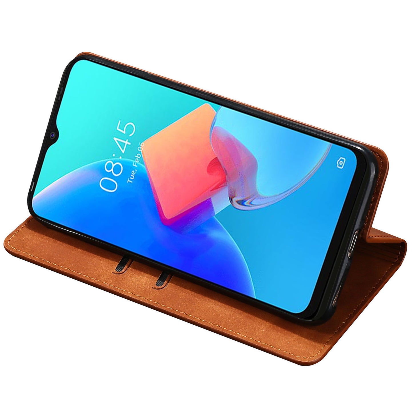 For Transsion Tecno Spark 20 Pro+ PU+TPU Wallet Phone Case Mobile Accessories Wholesale - Light Brown