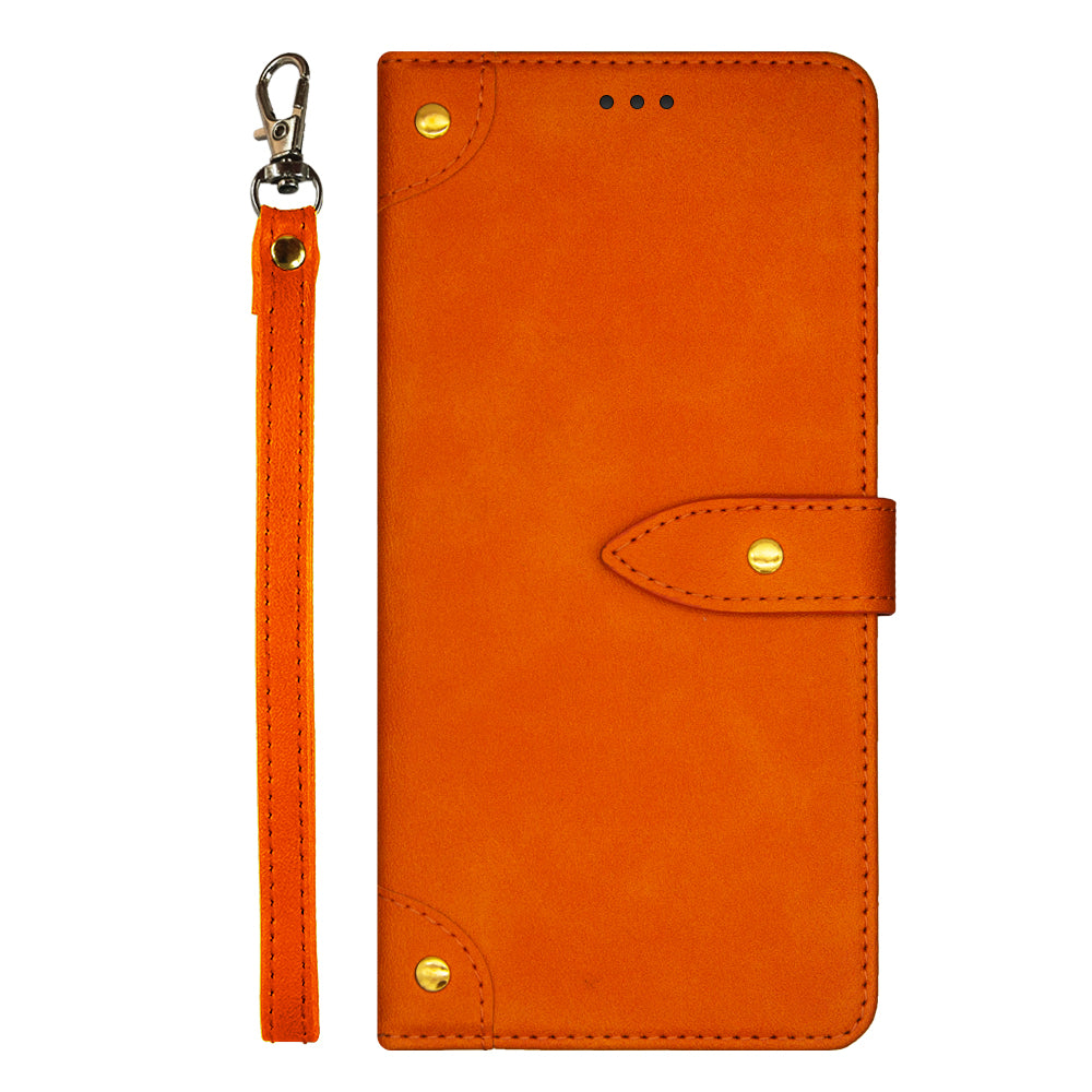 IDEWEI For vivo Y03 Leather Cover with Card Slots Wholesale Phone Cases - Orange