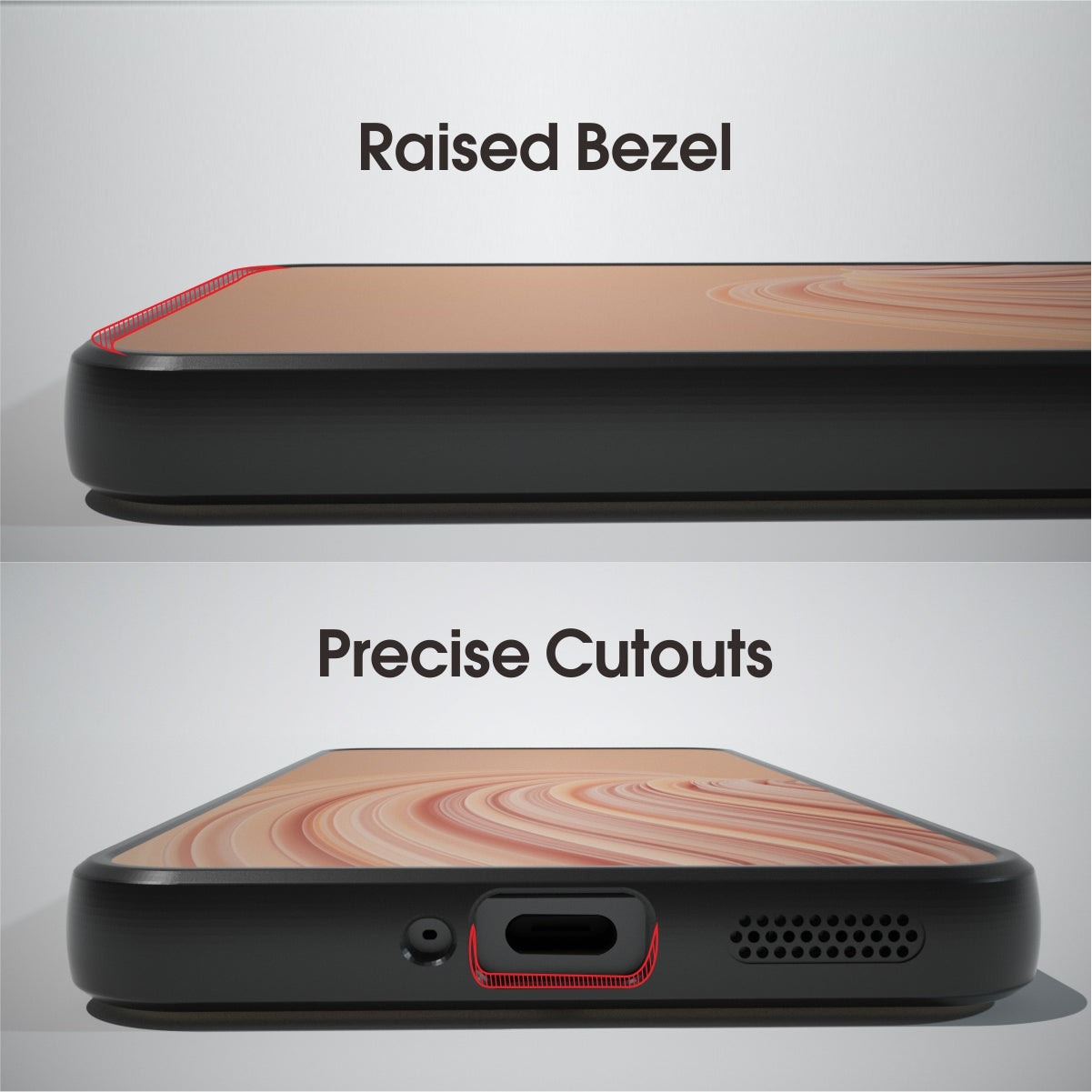 IBMRS For Realme 12+ 5G Case Drop-resistant TPU+PC Cell Phone Shell - Transparent Black