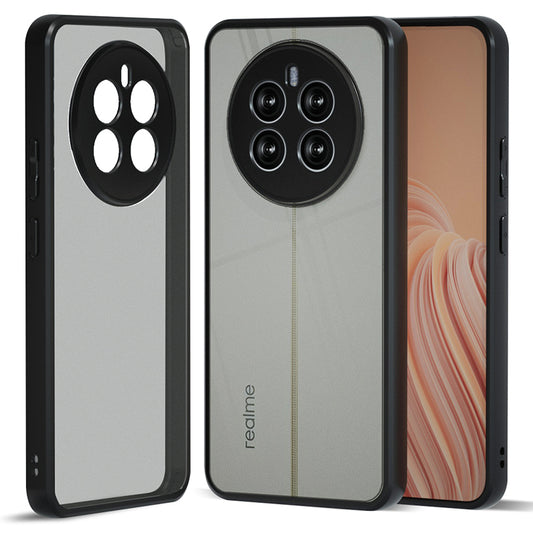 IBMRS For Realme 12+ 5G Case Drop-resistant TPU+PC Cell Phone Shell - Matte Black