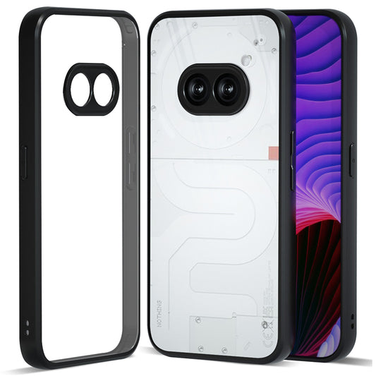 IBMRS For Nothing Phone (2a) Shockproof Case TPU+PC Phone Cover with Precise Lens Cutout - Transparent Black