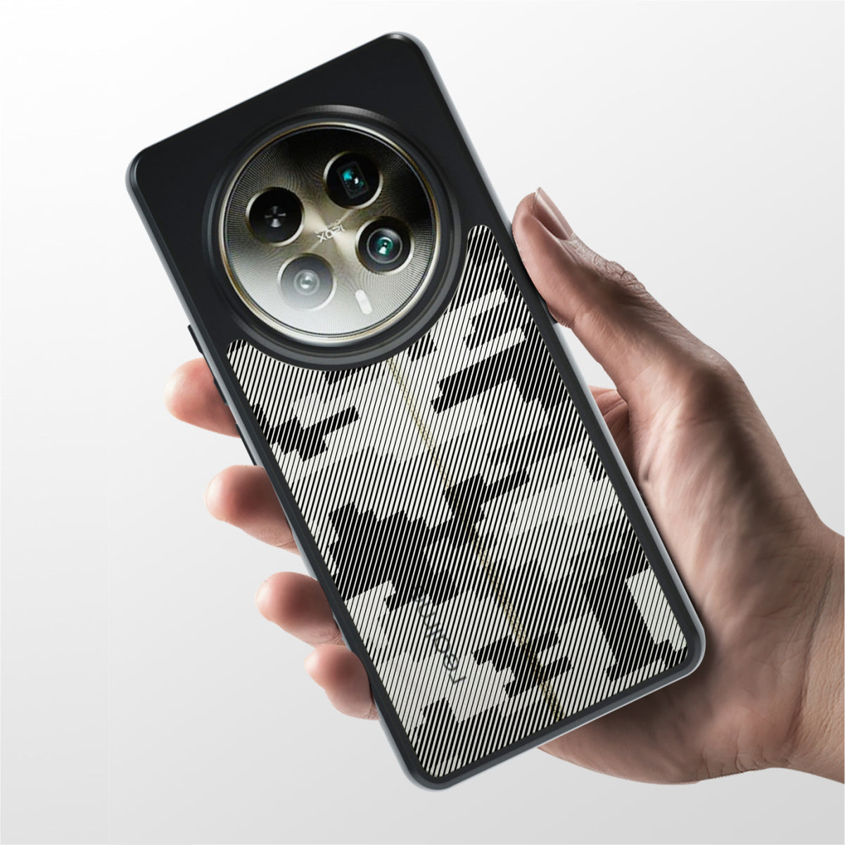 IBMRS For Realme 12 Pro 5G / 12 Pro+ 5G Case TPU+PC Cover Phone Accessories Distributors - Grid Camouflage