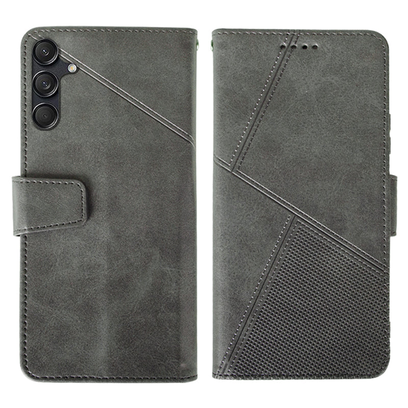 IDEWEI For Samsung Galaxy M55 5G Case Calf Texture Leather Phone Shell Mobile Accessories Wholesale - Grey