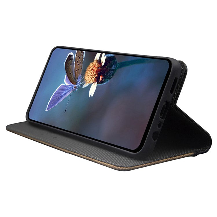 IDEWEI For Samsung Galaxy M55 5G / C55 5G / F55 5G Case Card Holder Stand PU Leather Phone Cover - Brown