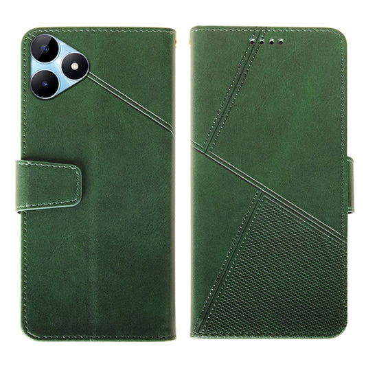 IDEWEI For Realme Note 50 4G Case Scratch-resistant Wallet Calf Texture Phone Cover - Green