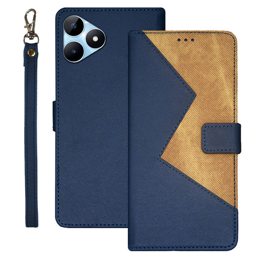 IDEWEI For Realme Note 50 4G Card Slots Case Leather Cover Phone Accessories Distributors - Blue