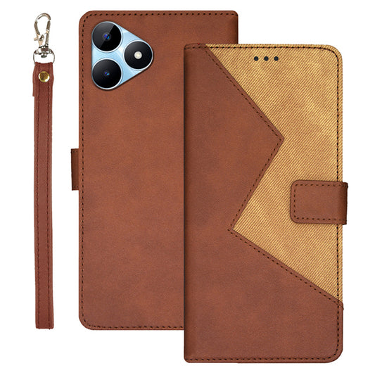 IDEWEI For Realme Note 50 4G Card Slots Case Leather Cover Phone Accessories Distributors - Brown