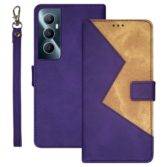 IDEWEI For Realme C65 4G Anti-fall Leather Case with 3 Card Slots Stand Phone Cover - Purple