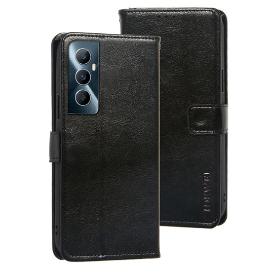 IDEWEI For Realme C65 4G Case Card Holder Wallet PU Leather Stand Phone Cover - Black