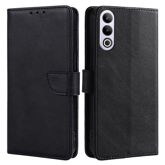 For OnePlus Ace 3V 5G Case Stand PU Leather+TPU Drop-resistant Phone Cover - Black