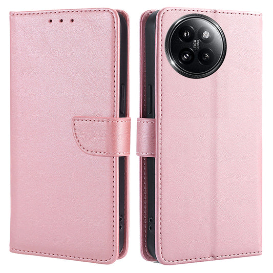 For Xiaomi Civi 4 Pro 5G Case Wallet Stand Calf Texture Phone Cover - Rose Gold