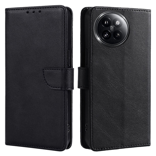 For Xiaomi Civi 4 Pro 5G Case Wallet Stand Calf Texture Phone Cover - Black