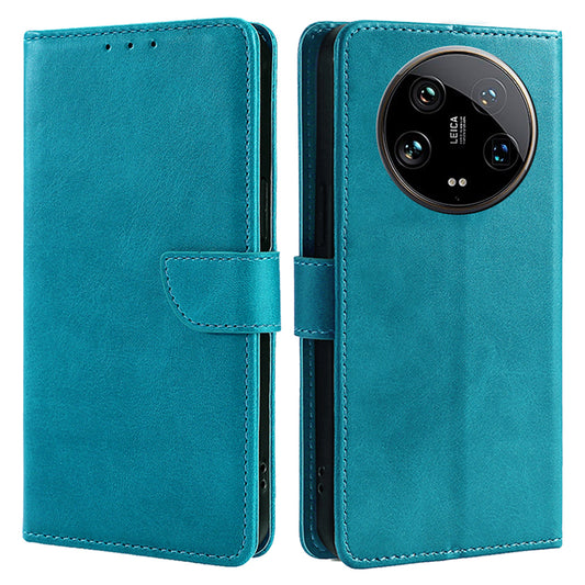 For Xiaomi 14 Ultra Magnetic Phone Case Wallet Stand PU Leather+TPU Cover - Baby Blue