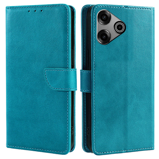 For Transsion Tecno Pova 6 Pro 5G Case Calf Texture Leather Phone Cover Mobile Accessories Wholesale - Baby Blue