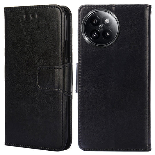 For Xiaomi Civi 4 Pro 5G Case Leather Phone Wallet Cover with Magnetic Clasp - Black