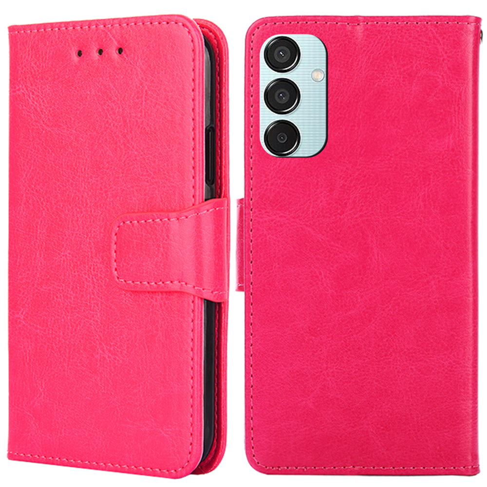 For Samsung Galaxy M15 5G Phone Case Supplier Leather Wallet Protective Cover - Rose