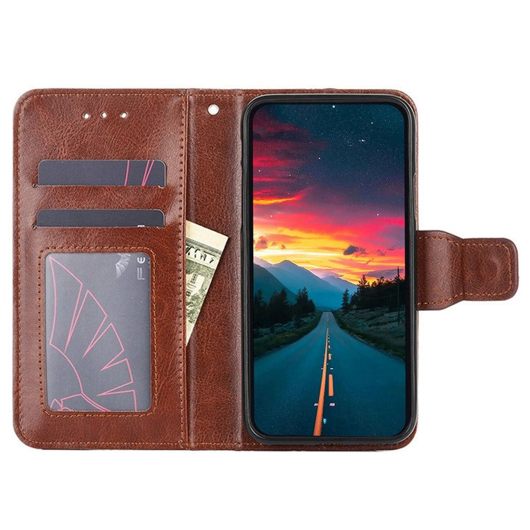 For Samsung Galaxy M15 5G Phone Case Supplier Leather Wallet Protective Cover - Brown