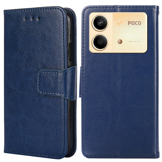 For Xiaomi Redmi Note 13R Pro 5G Case PU Leather Folio Flip Phone Wallet Cover - Sapphire