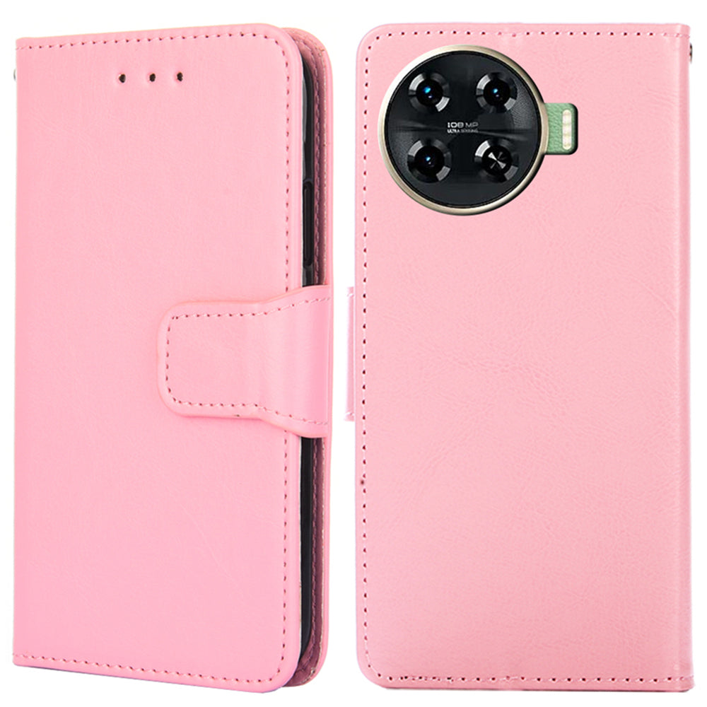 For Transsion Tecno Spark 20 Pro+ Leather Phone Case Mobile Accessories Wholesale Suppliers - Pink
