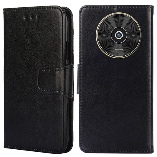 For Xiaomi Redmi A3 / Poco C61 4G Leather Wallet Case Mobile Phone Cover Wholesale - Black