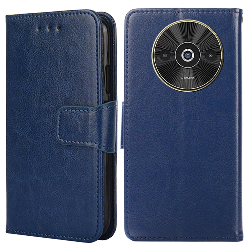 For Xiaomi Redmi A3 / Poco C61 4G Leather Wallet Case Mobile Phone Cover Wholesale - Sapphire