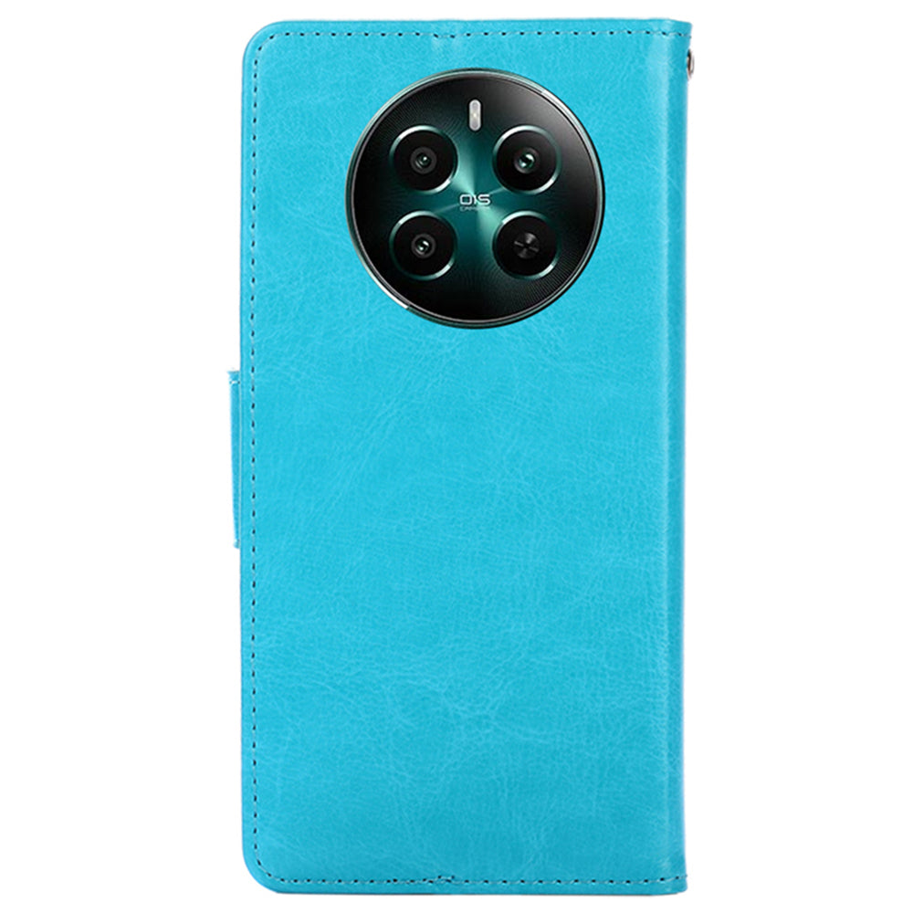 For Realme 12+ 5G Wholesale Phone Case Wallet Leather Flip Wallet Phone Cover - Baby Blue
