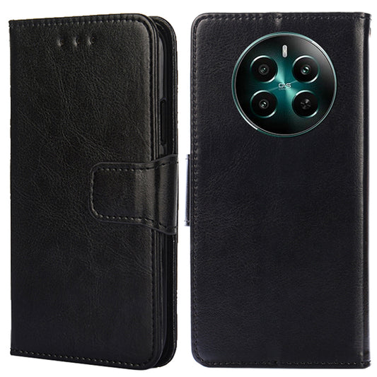 For Realme 12+ 5G Wholesale Phone Case Wallet Leather Flip Wallet Phone Cover - Black