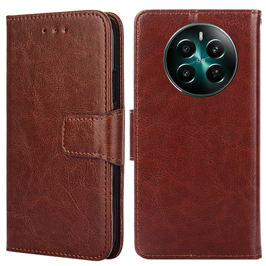 For Realme 12+ 5G Wholesale Phone Case Wallet Leather Flip Wallet Phone Cover - Brown